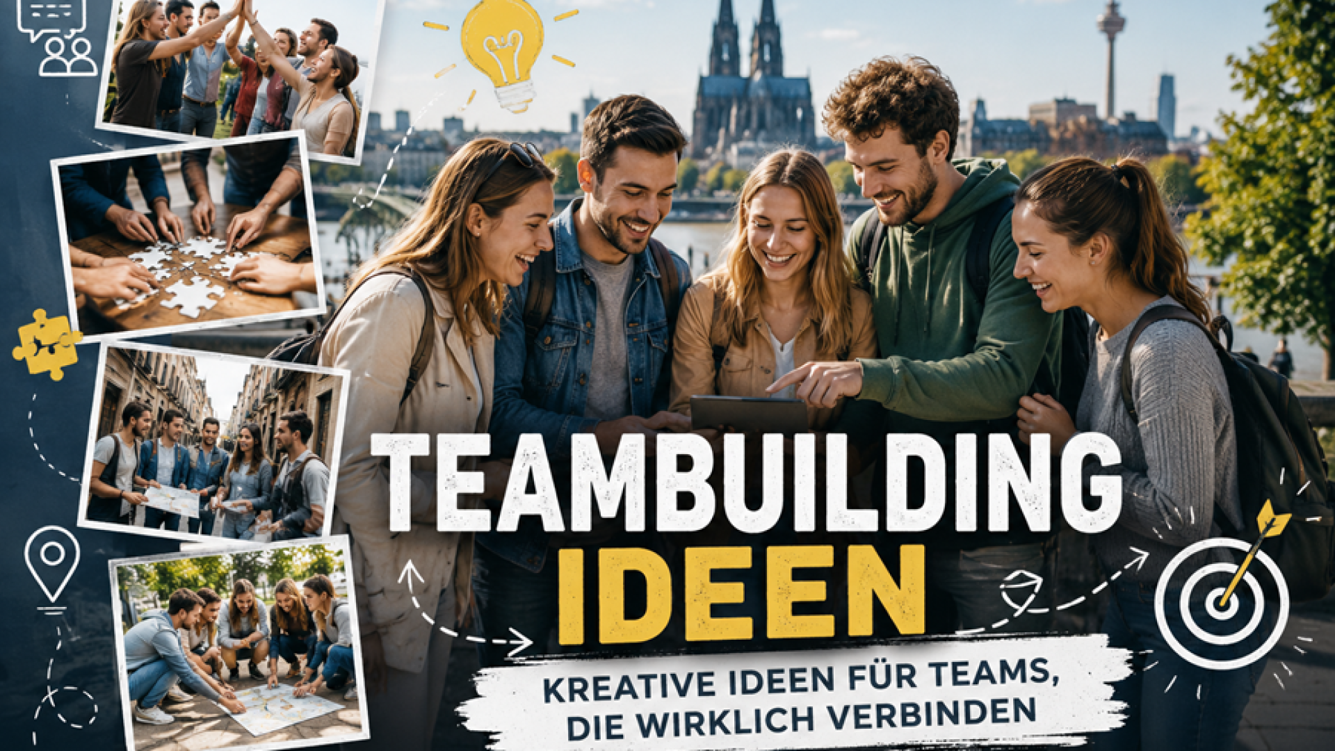 Teambuilding Ideen – Team löst gemeinsam Rätsel in der Stadt